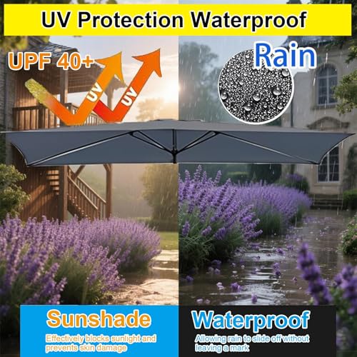 Toldo de Repuesto 3x2 m Resistente UV para Sombrillas 6
