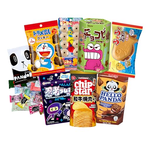 boxtasy Japanische Süßigkeiten Box erstellt mit Sweets Snacks Bonbons Candy und Chips aus Japan mit über 25 Teilen als Geschenk-Set Probierpaket Probierset