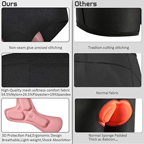 Ouokk Padded Bike Shorts Women Cycling Underwear Bicycle Biking Biker Short With 4D Padding Super Lightweight Breathable thumb #4