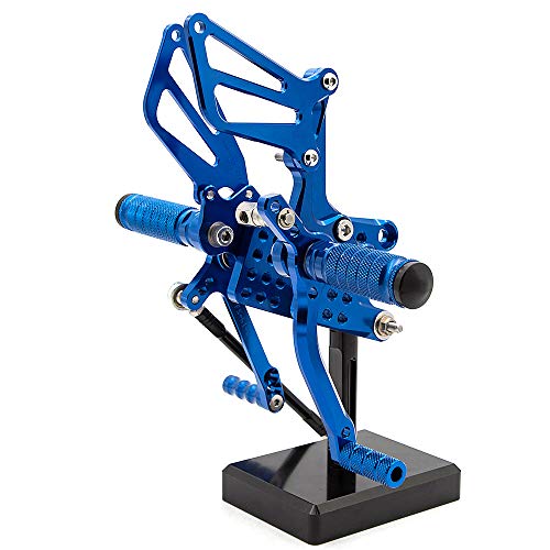 Motorcycle Rearset Foot Pegs Rear Set Footrests Fully Adjustable Foot Boards Compatible For Gsxr750 Gsxr600 1996-2005,Gsxr1000 2000-2004,Sv650 Sv650S Sv1000 Sv1000S 1998-2014 #TOP3