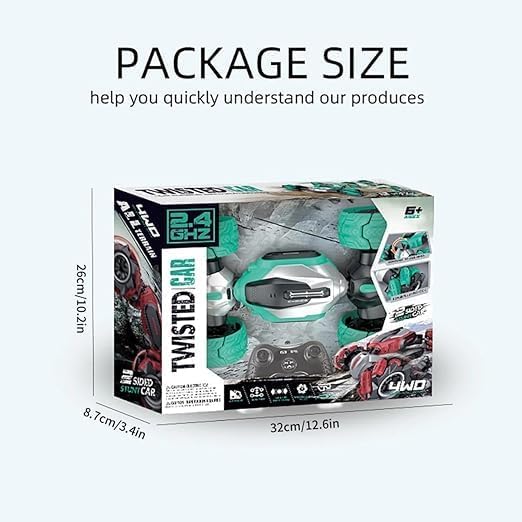 Image of Stunt Tires Racing CAR 1:12 Remote Control Stunt Plastic Rc Car with Hand Sensor Watch Twisting Vehicle Toy for Kids (RC Stunt Twisted CAR Open Wheel)