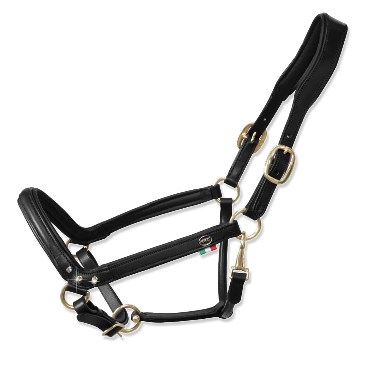 Horses, Cavezza in Cuoio Tasting Anatomic, Cavezza Confortevole, Utile per Condurre Il Cavallo a Mano o per Assicurarlo Durante Le Operazioni di Strigliatura, Sellatura o Trasporto