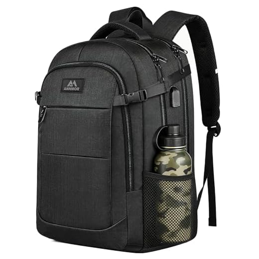 ANNMOR Sac à Dos Ordinateur 17,3 Pouces Homme, Sac PC Grande Capacité 35L Imperméable avec Port USB, Sac à Dos Antivol pour Travail, Université et Voyage Cabine