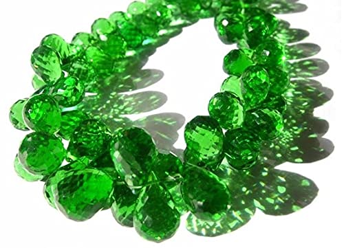 Quartz vert péridot briolettes gouttes micro facettées perles pierres naturelles LKBEADS