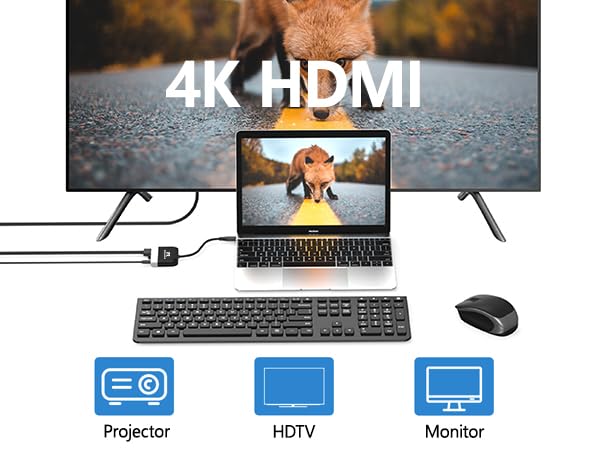 Image of RREAKA Switch Dock Replacement for Nintendo Switch 1&2, 4K@60Hz HDMI TV Adapter, Portable Travel Docking Station with USB 3.0 Port & 100W PD Charging