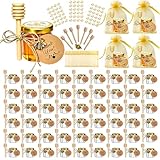 Hapneyea 60 paquetes de latas de miel de vidrio de 1,bodas y fiestas