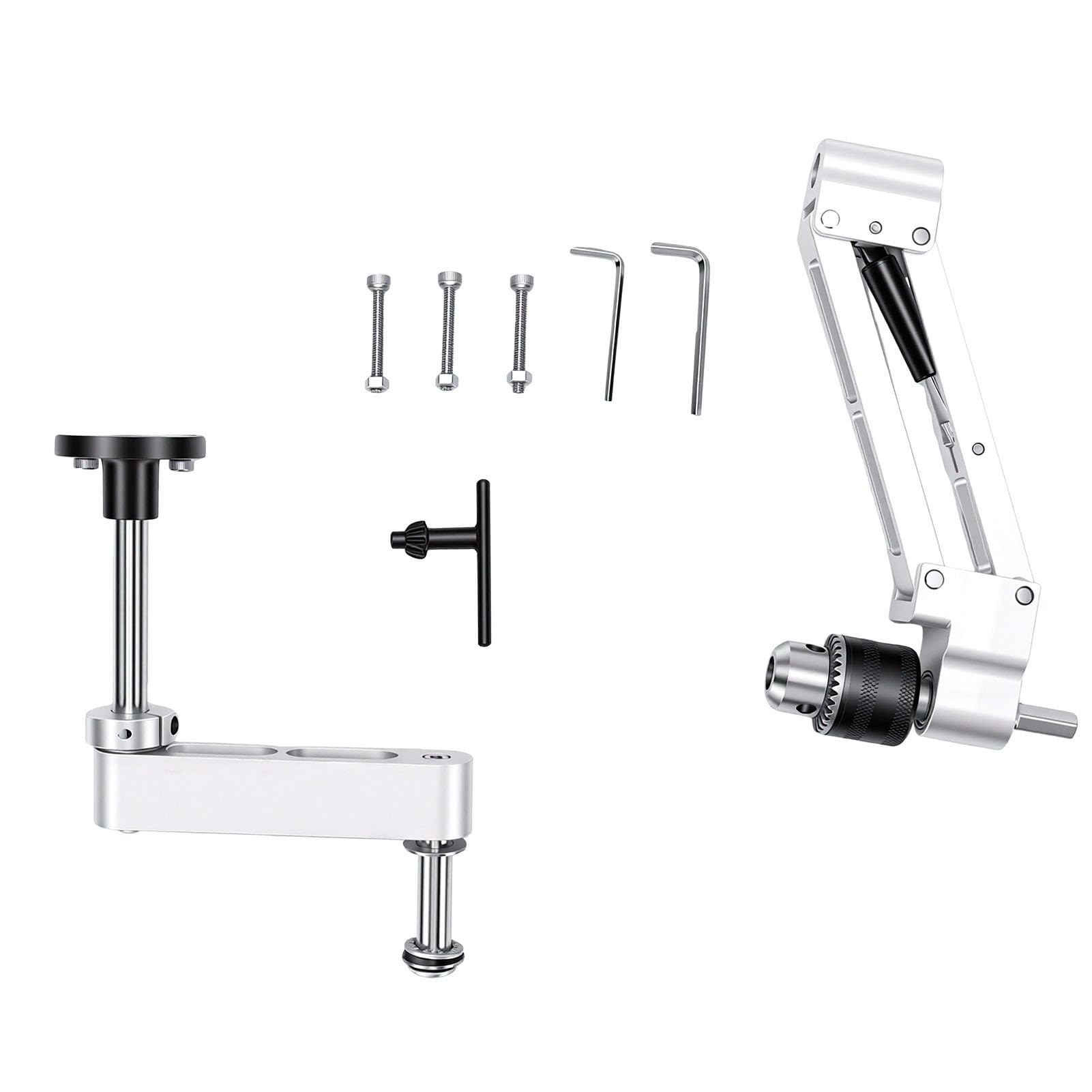Generic Pionowy, Poziomy Wspornik do Gwintowania Solidne ramię Podporowe do Gwintowania Wiertarki Elektrycznej Narzędzie ze Stopu Aluminium 130 Mm