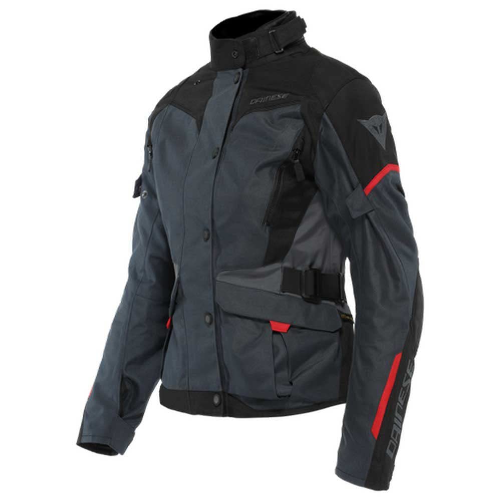 (20) Dainese Tempest 3 D-Dry Ladies Textile Jacket Ebony / Black / Lava Red Black,Red 8051019405524