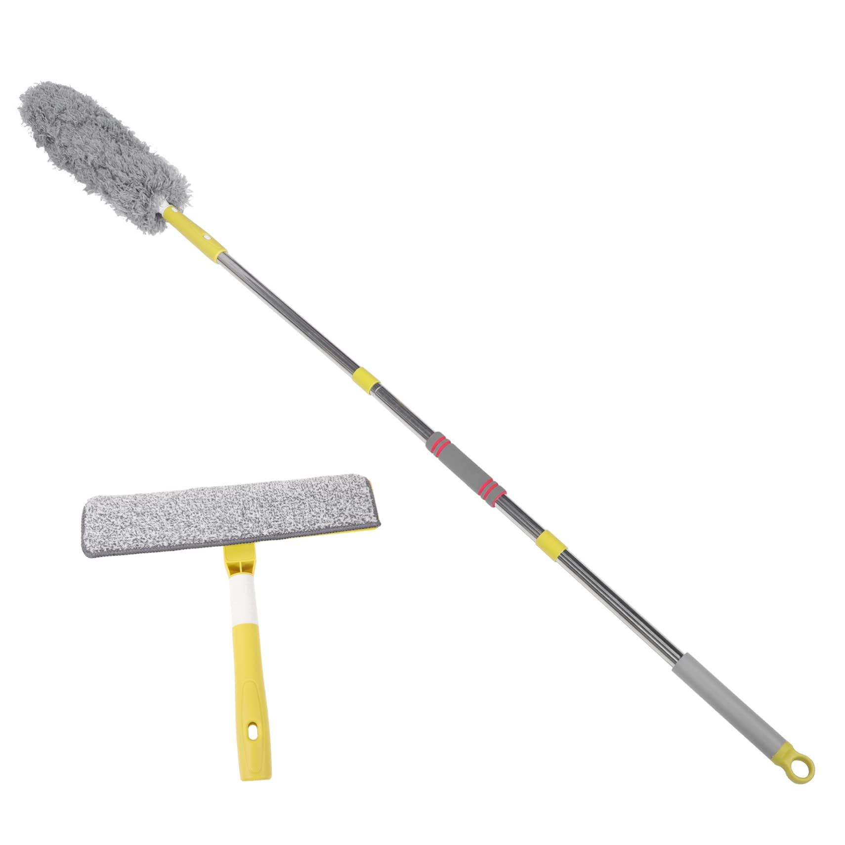 Happyyami 1 Juego Plumero Limpiador De Persianas Kit De Limpieza De Ventanas Varita De Polvo Parabrisas Kit De Limpieza De Alto Alcance Estores Techo Telaraña Fibra Extrafina