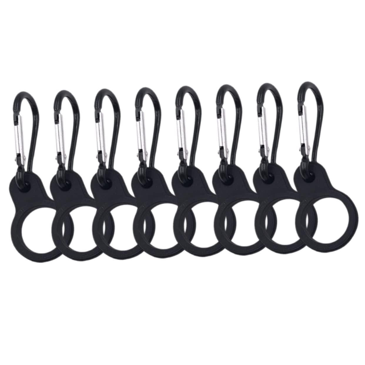 TOYANDONA Porte-Bouilloire Bouteille d'eau avec Marche Clé Cintre Porte-Bouteille Ambulant Crochet pour Bouteille De Randonnée Porte-Bouteille d'eau Gel De Silice Noir