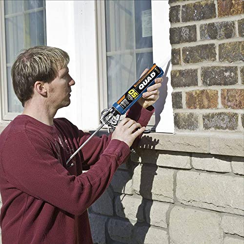Image of 12 Pack of 10 Oz OSI 1642878 Quad White Window, Door, & Siding Sealant, Low VOC
