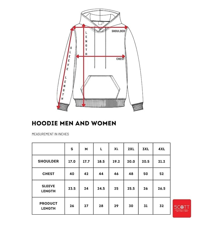 Image of Scott International Men's Solid Cotton Hoodies for Men, Trendy and Comfortable Sweatshirts for Men, Stylish Winter Wear with Hood and Pockets, Fashionable Hooded Sweatshirts