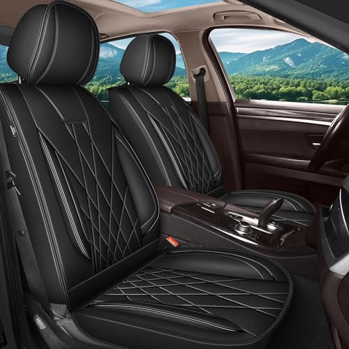 JIAMAOXIN Full Set Car Seat Covers, 5 Seats Fuax Leather Seat Covers for Cadillac XT5 2017-2025 (5 Seats Full Set, Black)