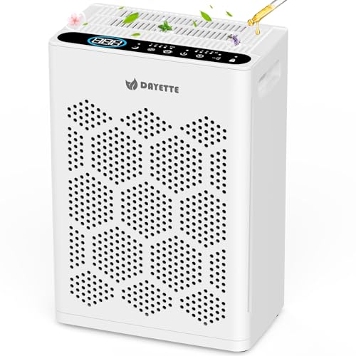 Image of Air Purifier for Home Bedroom Large Room Up to 1800 Ft, H14 HEPA Filter Air Cleaner with Washable Pre-Filter, Aromatherapy, AQI Display, Pet Mode for Pets, Dust, Pollen,Odor
