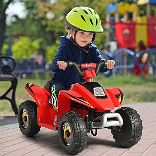 COSTWAY 6V Elektro Kinderquad 2,8-4,6 km/h, Mini Elektroquad, Kinderauto, Kindermotorrad, Kinder Quad, Elektroauto für Kinder ab 3 Jahren (Rot) – Bild 3