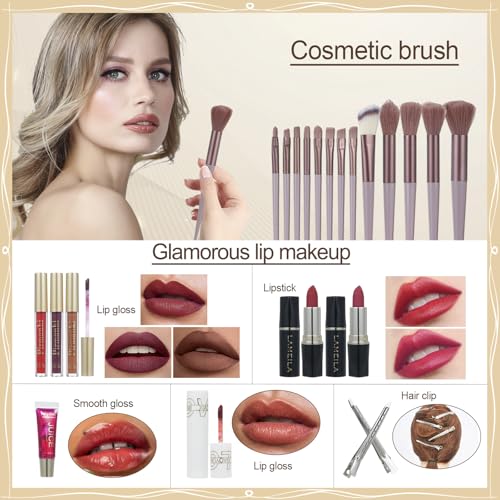 All-in-One-Makeup-Kit-for-Women-Full-KitTravel-Makeup-SetMakeup-Gift-Set-for-Girls-TeenProfessional-Makeup-Kit-Includes-lash-Clusters-Kit-Eyeshadow-Lipstick-Brow-Pencil-Eyeliner-Brush-Set