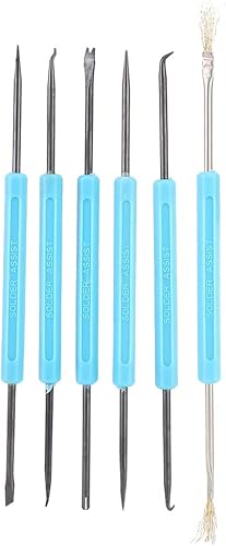 Walfront Kit de herramientas de ayuda de soldadura de doble cara, herramienta de reparación de ayuda de soldadura para reparación electrónica