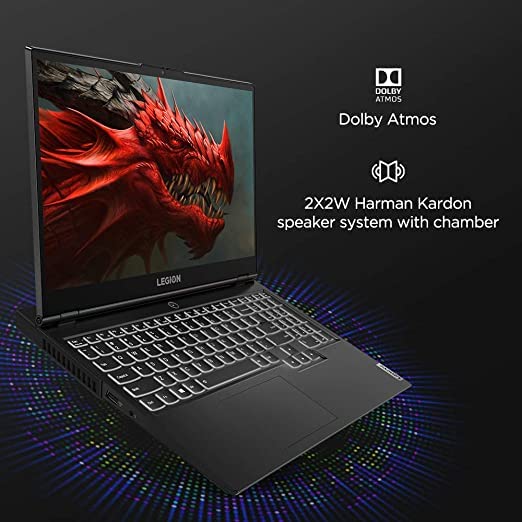 Image of (Refurbished) Lenovo Legion 5 10th Gen Intel Core i5 15.6 inch FHD Gaming Laptop (8GB /512GB SSD /Windows 10 /120 Hz /NVIDIA GTX 1650 4GB GDDR6 /Phantom Black /2.3Kg), 82AU00CFIN