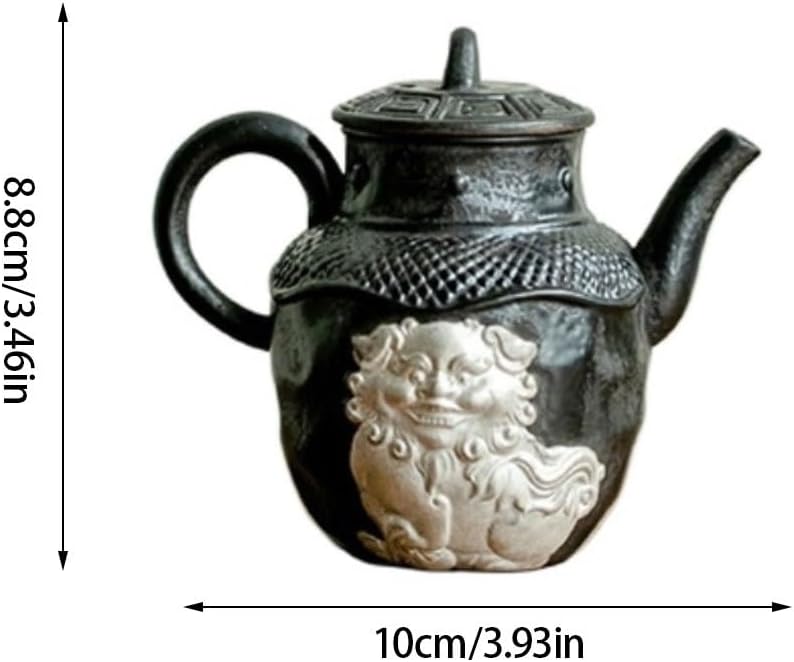 Ceramic Teapot Black Gold Glaze Teapot Simple Filter Tea Brewer Ceramic Kung Fu Tea Set Chinese Antique Teapot Decorative Teapot Tea Pot Ceramic