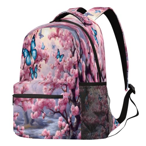 Sac à dos de randonnée et voyage imprimé papillons pour les sorties en plein air