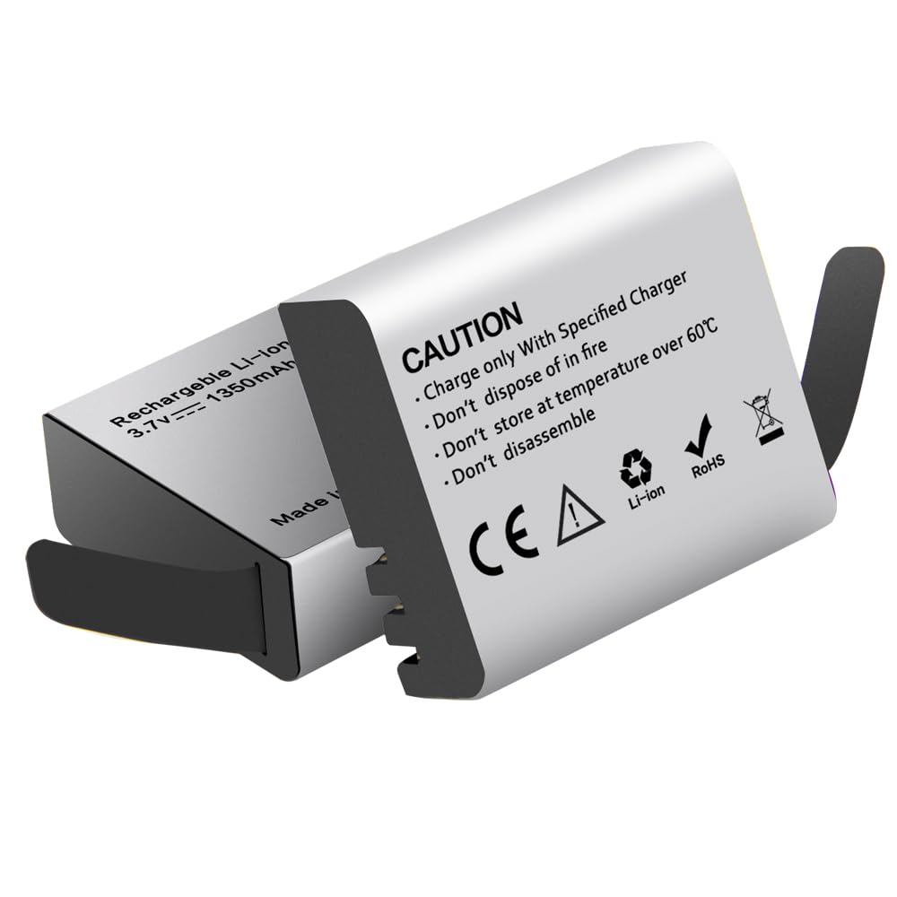 Akumulator Action Cam, 2-pak baterii 1350mAh do AKASO EK7000/Brave 4/V50X, Apexcam, COOAU, Dragon Touch, Crosstour, Campark, APEMAN, Surfola, Exprotrek, S009R, PG1050