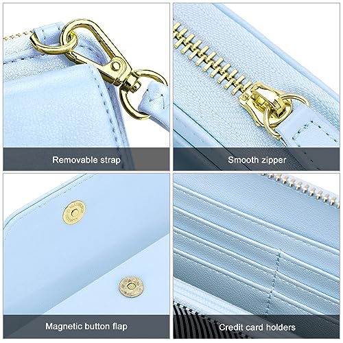 Image of nuoku Women's Small Crossbody Bags Wristlet Clutch Wallet Purses with Card Slot Phone Holder