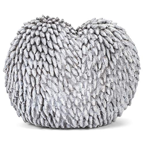 Greywash Hedgehog Love Heart Wreath 7 X 7 Resin Decorative Outdoor Garden Statue #TOP3