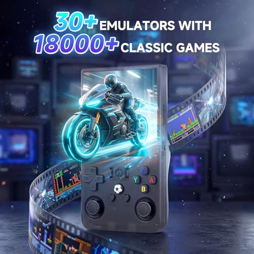Image of R36max Retro Handheld Console,Upgraded 4.0 inch IPS Screen Portable Gaming Console,64GB Preloaded 18000+Games,Linux Open Source System Handheld Emulator Supporting 30+Emulators,4000mAh Battery(64G Black2)