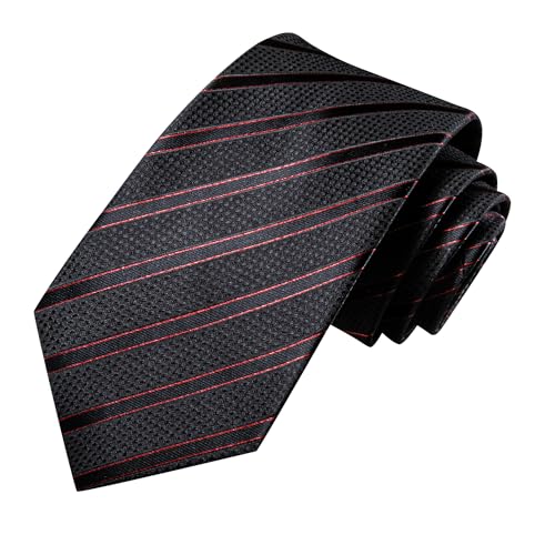 Image of Hi-Tie Men's Tie Sets Silk Paisley Striped Necktie Pocket Square Cuff-links Sets Wedding Business Holiday