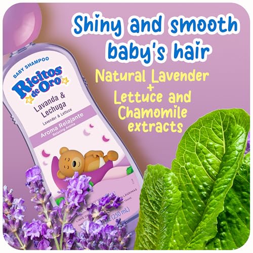 Image of Ricitos de Oro Baby Shampoo | Lavender | 8.45 fl oz | 3-Pack