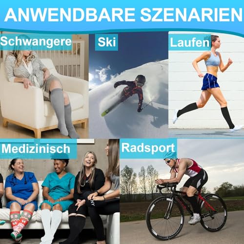 Campsnail Kompressionsstrümpfe Damen und Herren Stützstrümpfe Kompressionssocken für Flug Sport Reisen Laufen