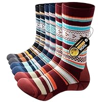 PULIOU Merino Socken, Thermosocken Merino Wandersocken Herren Damen, Wintersocken Outdoor Trekkingsocken, Merinowolle Sportsocken Gepolstert Arbeitssocken für Herren Damen (3 Paar Bunt) L