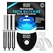 Kit de blanqueamiento dental Premium con carbón activado - Luz LED azul de 5 puntos - 6 aplicaciones - 2 bandejas bucales moldeables y estuche de higiene - Fabricado para Pro Teeth Whitening Co.