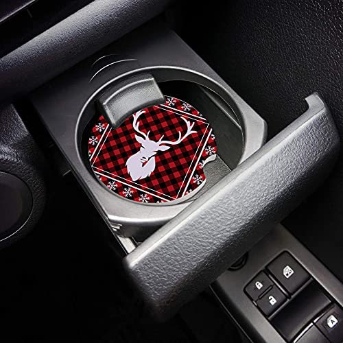 Portavasos para automóvil cerámico absorbente 2 piezas 2.56 in miniatura 4