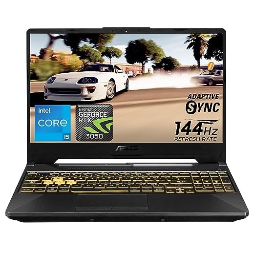 ASUS TUF F15 Gaming Laptop, 15.6" FHD 144Hz Adaptive-Sync Display, Intel Core i5-11400H, GeForce RTX 3050, 32GB RAM, 1TB PCIe SSD, Webcam, RGB Backlit Keyboard, Wi-Fi 6, Windows 11 Home, Grey