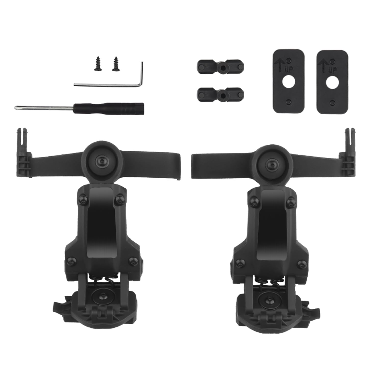 Zhongren Fast Casque Arc Rail Adaptateur COMTAC3 Tactique Pickup Casque Suspension Support Multi-Angle Rotation pour OPS Core Arc & Team Wendy M-Lok Rail