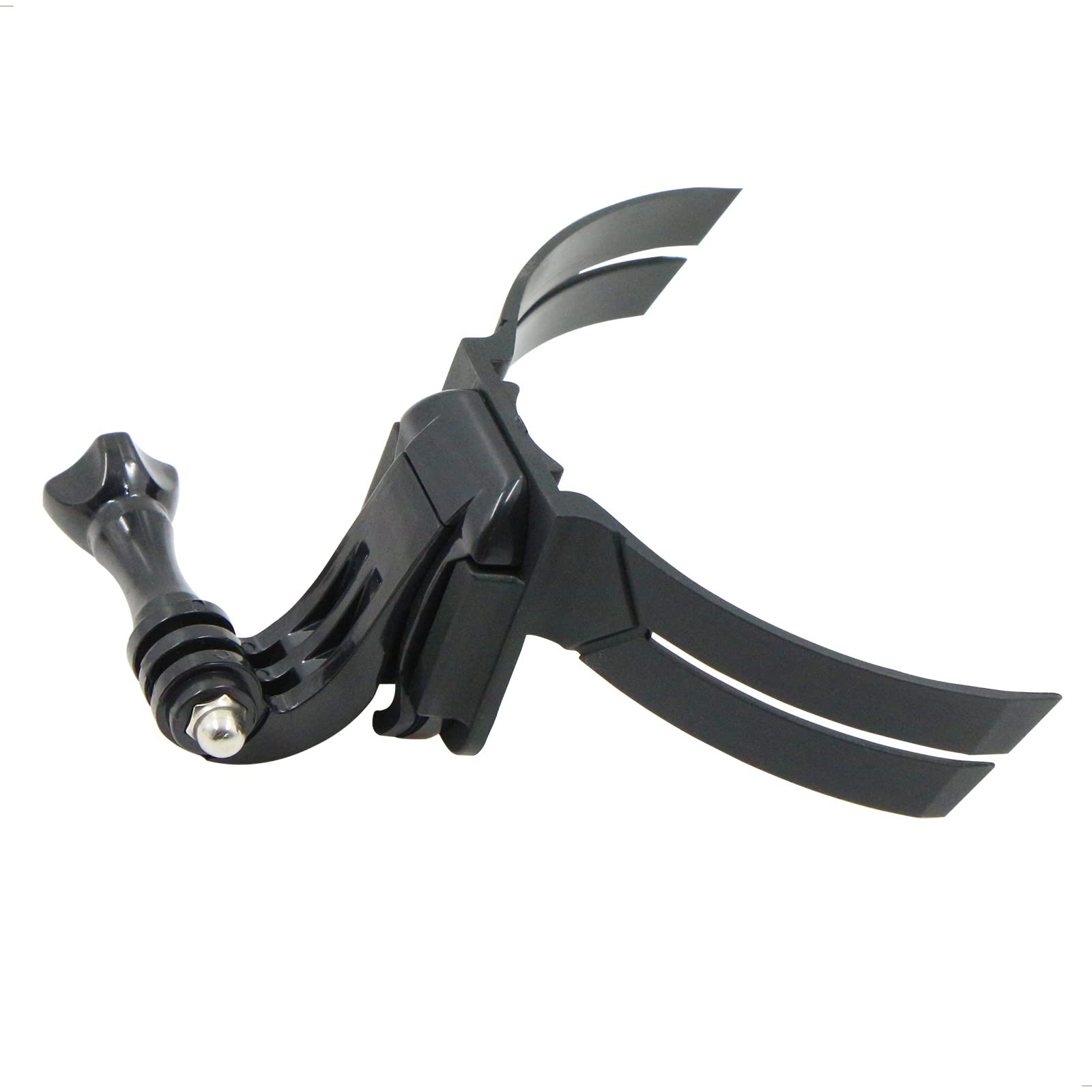 Supporto Casco Moto Mento - Attacco per telecamera sportiva, supporto curvo, compatibile con GoPro e altre videocamere sportive, nero