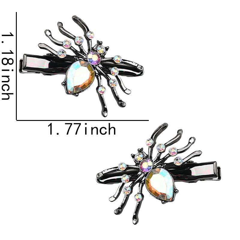 Halloween Costumefor Women Girls Spider Hair Clip Barrettes for Teen Girl gothic hair clips for Halloween Party Costumes Accessories Gift for Women Hair Accessories 2Pcs - Image 4