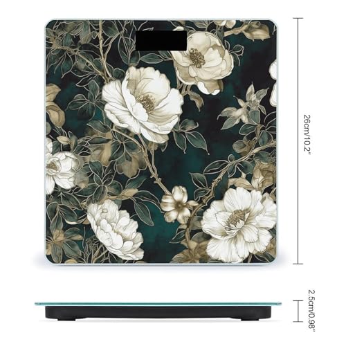 Báscula digital para baño con vidrio templado y pantalla LCD miniatura 2