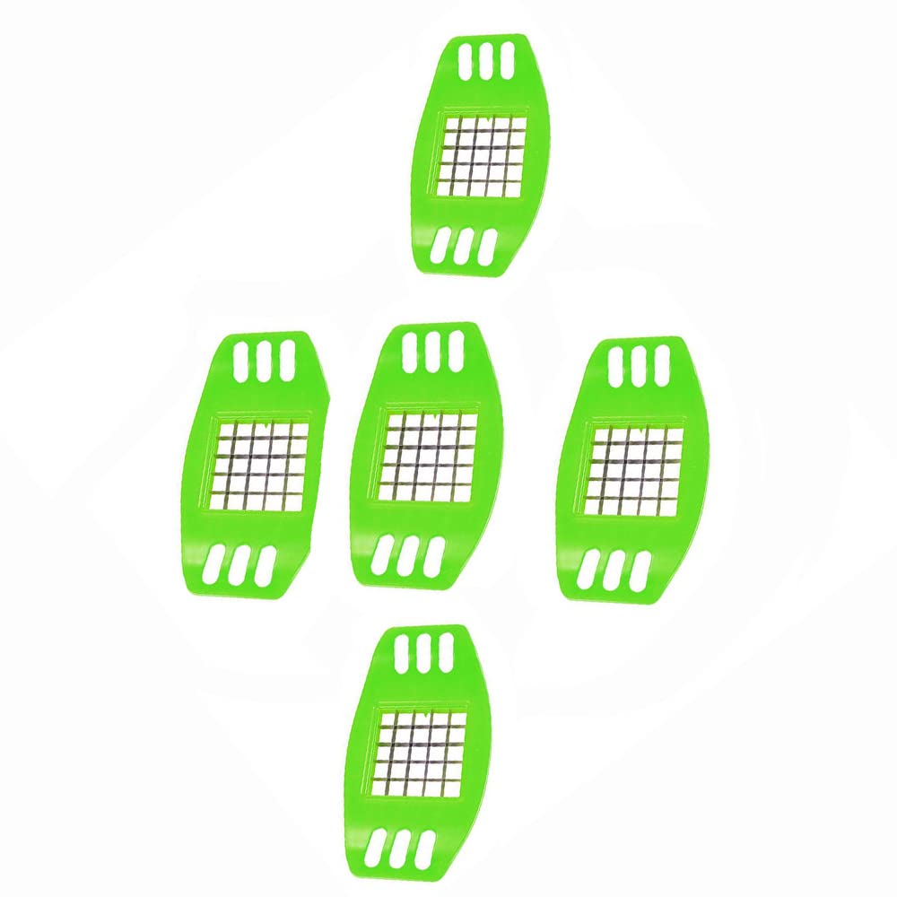 5PCS Potato Chipper Potato Chopper Cutter Fruit Chip Cutter French Fry Tool for Veggies, Onions, Carrots, Cucumbers(Green)