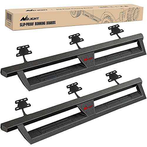 Image of Nilight Running Boards for 2019 2020 2021 2022 2023 2024 2025 2026 Ram 1500 Quad Cab /Extended Cab New Body Style Dual-Stage Textured Black Powder Coated Slip-Proof Side Step Nerf Bars