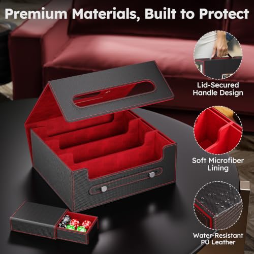 Image of Trading Card Storage Box, 2600+ MTG Deck Box with Magnetic Lid