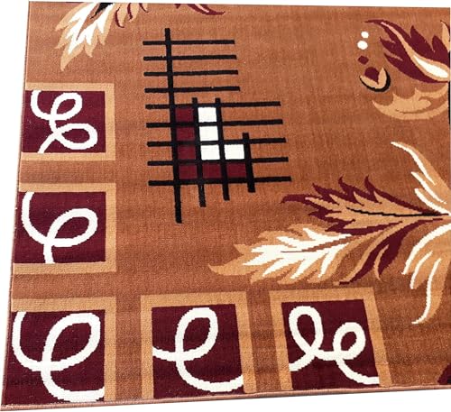 Image of Home Decore Acrylic Carpet for Your Living Room & Drawing Room Aywhere in Your Home Size - 7 X 10 Ft (Golden-A)