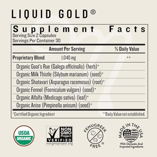 Image of Legendairy Milk Liquid Gold Lactation Support | Lactation Supplement with Organic Goats Rue, Milk Thistle, Shatavari, Fennel, Alfalfa & Anise | Breastfeeding Supplements, 3 Pack