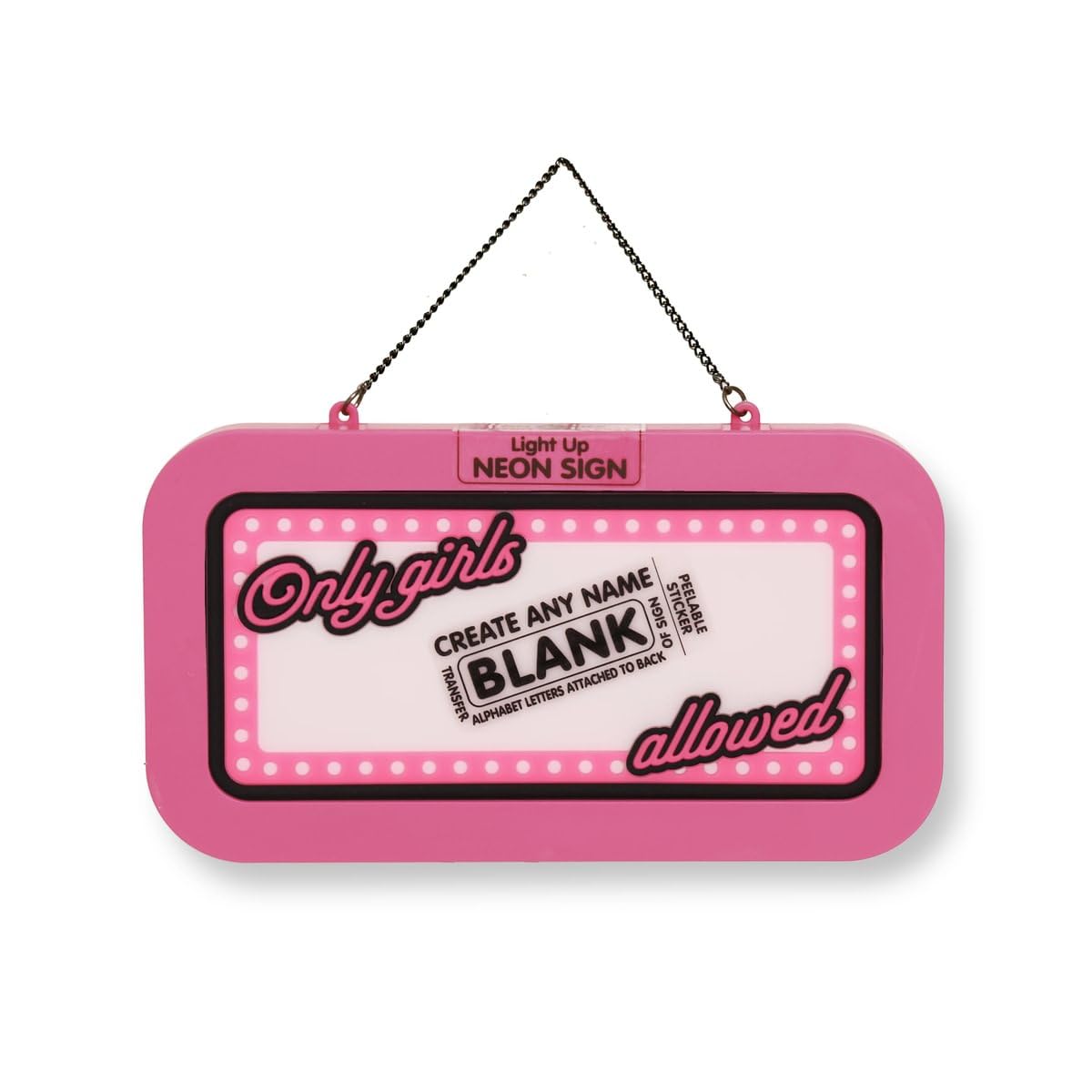 History & Heraldry Light Up Neon Name SignOnly Girls Allowed (Blank) from B&Q