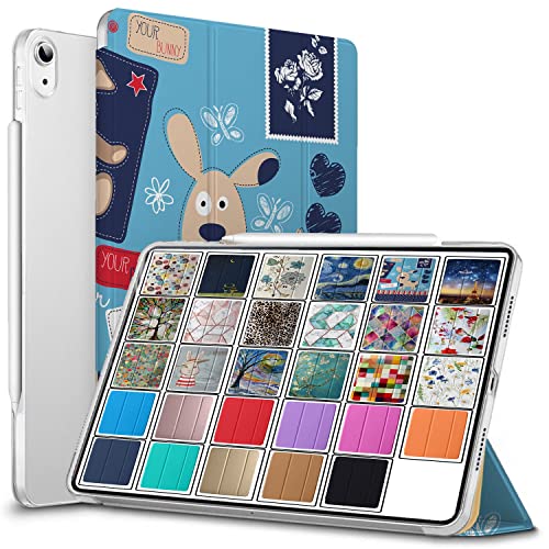 Image of DuraSafe Cases for iPad PRO 11 Inch 1 Gen 2018 [ PRO 11 1st ] A1980 A1934 A2013 A1979 MU0T2HN /A MU0Y2HN /A Printed Slim Lightweight Protective PC Dual Angle Stand Clear Flip Back Cover - Puppy Friend