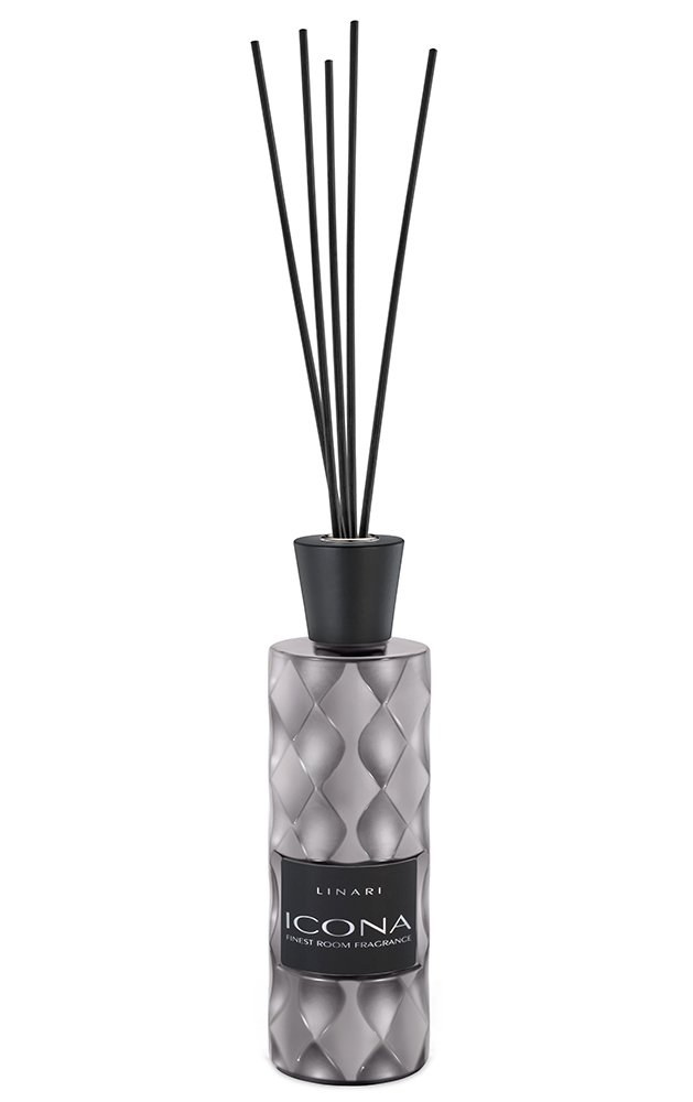 LINARI Icona Reed Diffuser 500ml - Luxus-Raumduft bis 6 Monate haltbar | Von Top-Parfümeuren designt: Floral-balsamisch mit Ylang-Ylang, Jasmin & Vanille. Edler Flakon, nachhaltig nachfüllbar.