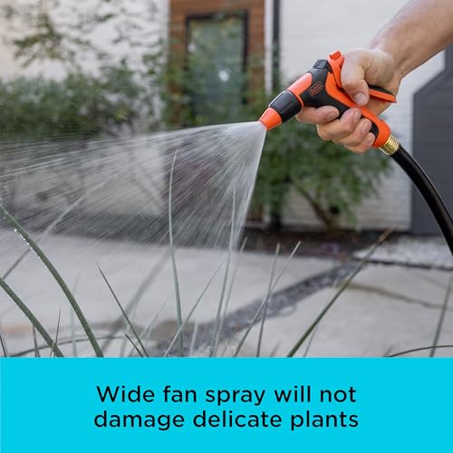 Black + Decker® Adjustable Rear Trigger Garden Hose Nozzle – Lightweight, Comfortable Grip Sprayer for Everyday Use BXWNBB57391 - image 4