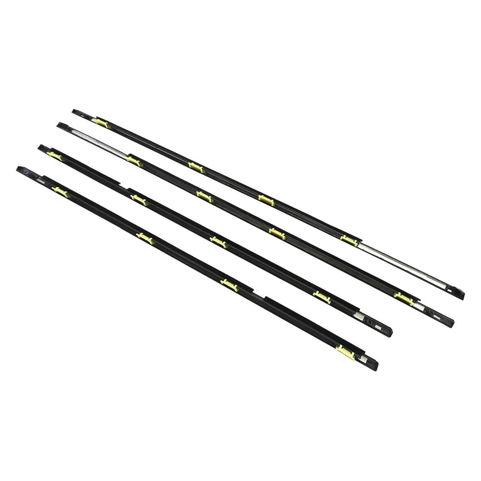 NANGAEBPPW 4PCS Car Outer Door Belt Seal Windows Rubber Weatherstrip Black for Civic Sedan 2001 2002 2003 2004 2005