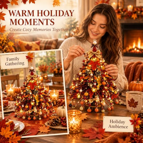 Beaded Christmas Tree Kit, DIY Christmas Tree Craft Kit with Lights, Handmade Beaded Christmas Tree Decoration, Tabletop Holiday Ornament Making Kit for Adults, Family Halloween & Christmas Crafts - image 3
